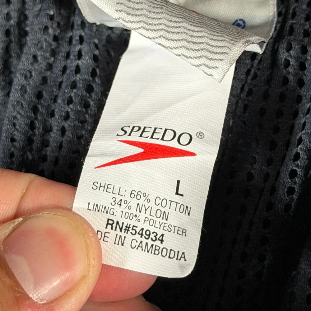 Speedo Mens Beach Bungalow Swim Trunks‎ Gray Cargo Board Shorts 732730 NWT L